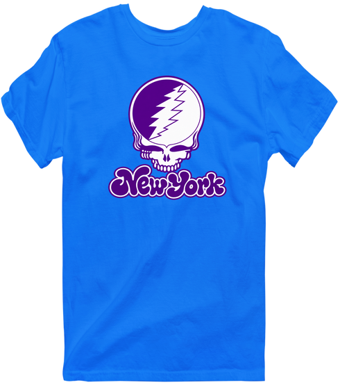 New York Stealie Premium Unisex T-Shirt — Design: New York University — Royal