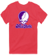 New York Stealie Premium Unisex T-Shirt — Design: New York University — Heather Red