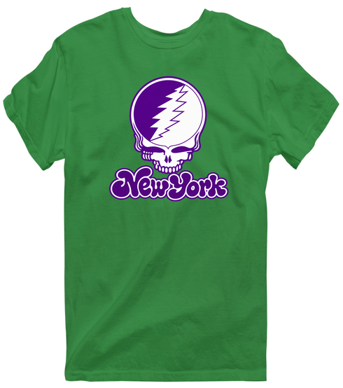 New York Stealie Premium Unisex T-Shirt — Design: New York University — Irish Green