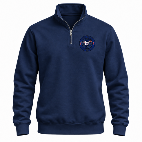 New York Football Dancing Bear Premium Quarter-Zip — New York Giants — Navy