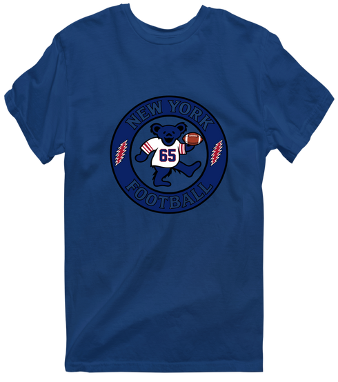 New York Football Dancing Bear Premium T-Shirt — New York Giants — Navy