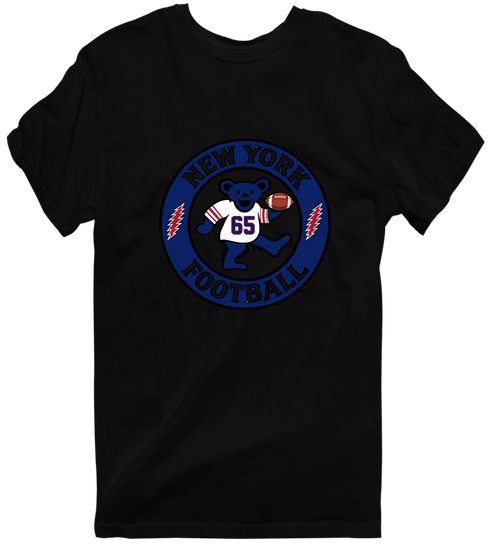 New York Football Dancing Bear Premium T-Shirt — New York Giants — Black