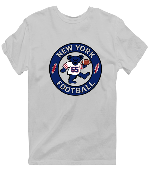 New York Football Dancing Bear Premium T-Shirt — New York Giants — Sport Grey