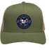 New York Football Dancing Bear Premium Trucker Cap — New York Giants — Moss/Khaki