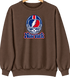 New York Helmet Stealie Premium Unisex Crewneck — New York Giants — Brown