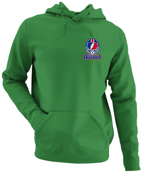 New York Helmet Stealie Premium Unisex Hoodie — New York Giants — Irish Green