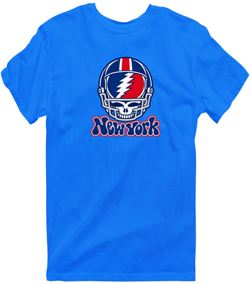 New York Helmet Stealie Premium Unisex T-Shirt — New York Giants — Royal