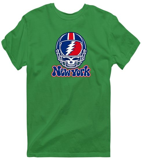 New York Helmet Stealie Premium Unisex T-Shirt — New York Giants — Irish Green