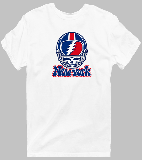 New York Helmet Stealie Premium Unisex T-Shirt — New York Giants — White
