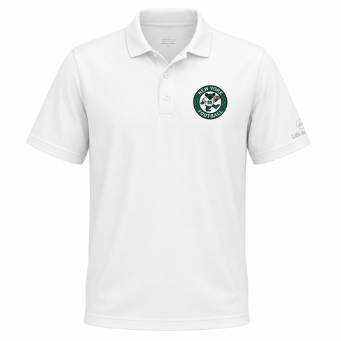 New York Football Dancing Bear Premium Polo — New York Jets — White
