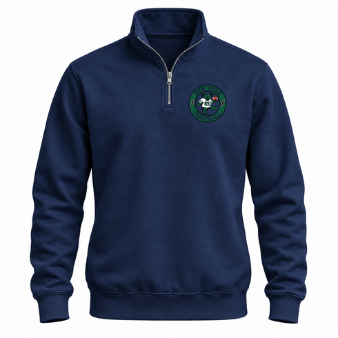 New York Football Dancing Bear Premium Quarter-Zip — New York Jets — Navy