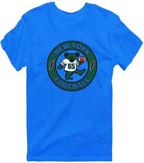 New York Football Dancing Bear Premium T-Shirt — New York Jets — Royal