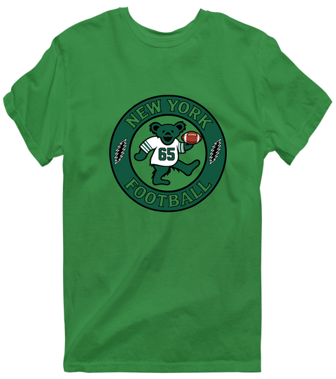 New York Football Dancing Bear Premium T-Shirt — New York Jets — Irish Green