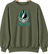 New York Helmet Stealie Premium Unisex Crewneck — New York Jets — Military Green