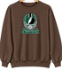 New York Helmet Stealie Premium Unisex Crewneck — New York Jets — Brown