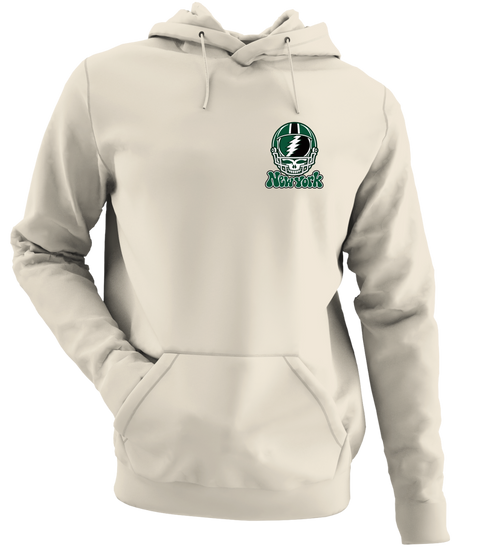 New York Helmet Stealie Premium Unisex Hoodie — New York Jets — Sand