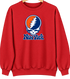 New York Baseball Stealie Grateful Dead Crewneck — New York Mets — Red