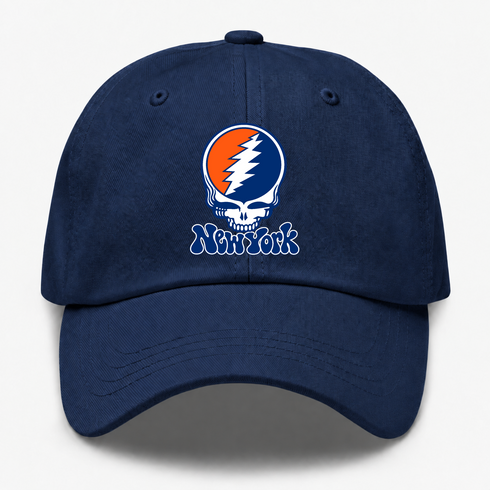 New York Baseball Stealie Grateful Dead Dad Hat — New York Mets — Navy