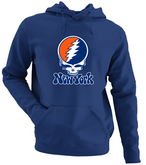 New York Baseball Stealie Grateful Dead Hoodie — New York Mets — Navy