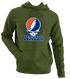 New York Baseball Stealie Grateful Dead Hoodie — New York Mets — Military Green