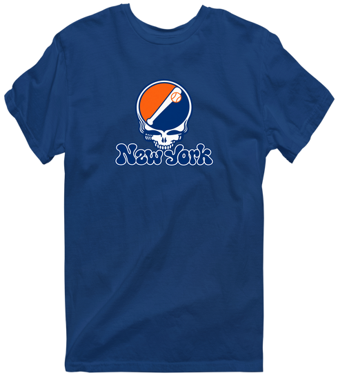New York Baseball Stealie Grateful Dead T-Shirt — New York Mets — Navy
