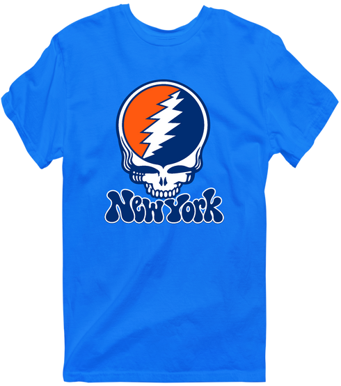 New York Baseball Stealie Grateful Dead T-Shirt — New York Mets — Royal