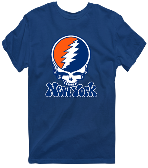 New York Baseball Stealie Grateful Dead T-Shirt — New York Mets — Navy
