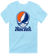 New York Baseball Stealie Grateful Dead T-Shirt — New York Mets — Light Blue