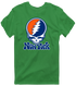 New York Baseball Stealie Grateful Dead T-Shirt — New York Mets — Irish Green