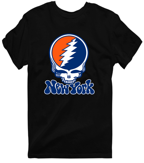 New York Baseball Stealie Grateful Dead T-Shirt — New York Mets — Black