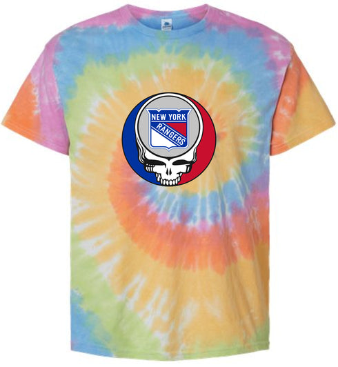 New York Rangers Stealie Tie-Dye T-Shirt