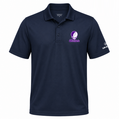 New York Stealie Premium Unisex Polo — Design: New York University — Navy
