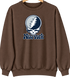 New York Baseball Stealie Grateful Dead Crewneck — New York Yankees — Brown