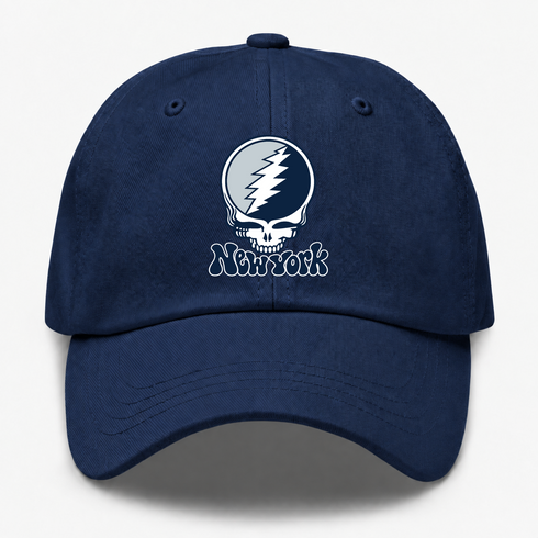 New York Baseball Stealie Grateful Dead Dad Hat — New York Yankees — Navy