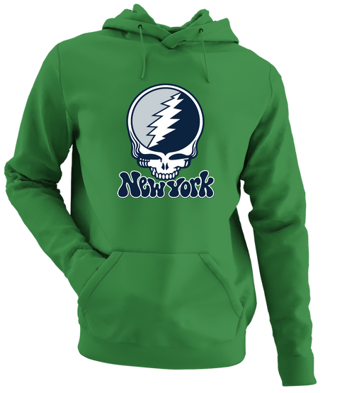 New York Baseball Stealie Grateful Dead Hoodie — New York Yankees — Irish Green