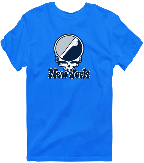 New York Baseball Stealie Grateful Dead T-Shirt — New York Yankees — Royal