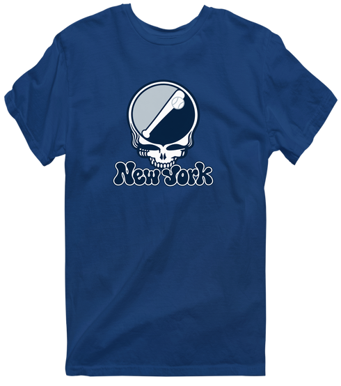 New York Baseball Stealie Grateful Dead T-Shirt — New York Yankees — Navy