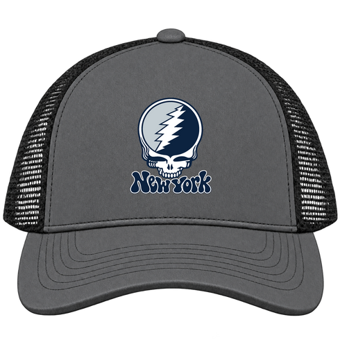 New York Baseball Stealie Grateful Dead Trucker Cap — New York Yankees — Charcoal/Black