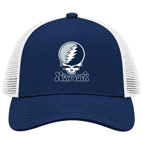 New York Baseball Stealie Grateful Dead Trucker Cap — New York Yankees — Navy/White