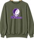 Niagara Stealie Premium Unisex Crewneck — Design: Niagara University — Military Green
