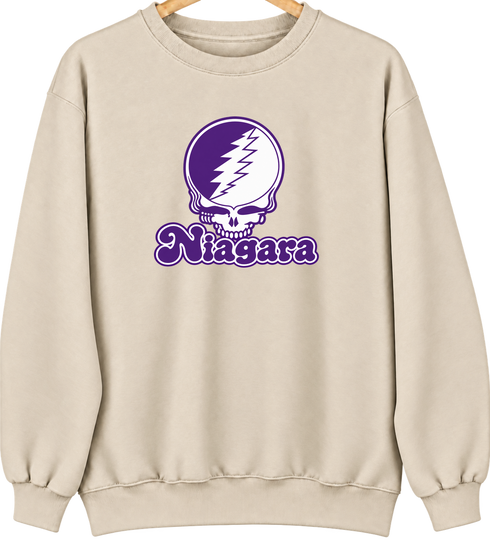 Niagara Stealie Premium Unisex Crewneck — Design: Niagara University — Sand