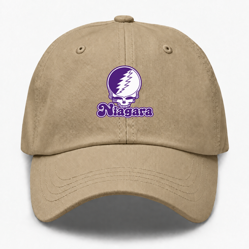 Niagara Stealie Premium Unisex Dad Hat — Design: Niagara University — Khaki