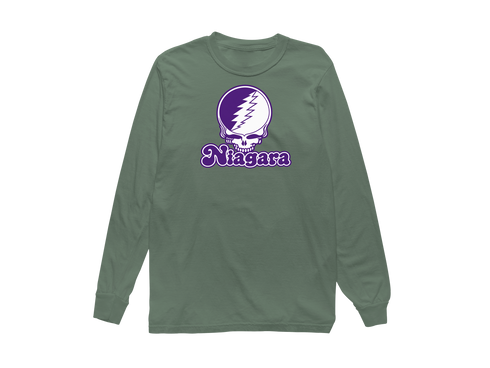 Niagara Stealie Premium Unisex Long-Sleeve — Design: Niagara University — Light Green