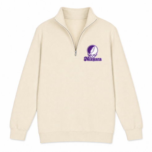 Niagara Stealie Premium Unisex Quarter-Zip — Design: Niagara University — Sand