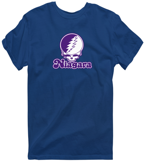 Niagara Stealie Premium Unisex T-Shirt — Design: Niagara University — Navy