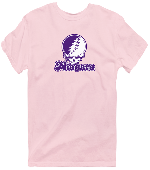 Niagara Stealie Premium Unisex T-Shirt — Design: Niagara University — Light Pink