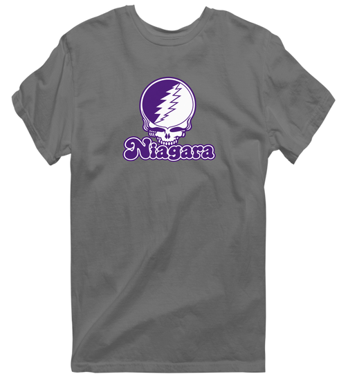 Niagara Stealie Premium Unisex T-Shirt — Design: Niagara University — Charcoal