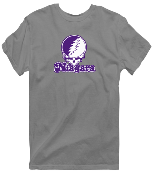 Niagara Stealie Premium Unisex T-Shirt — Design: Niagara University — Dark Heather