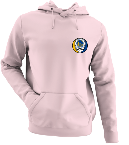 Golden State Warriors - Premium Grateful Dead Left Chest Hoodie - Light Pink - 4