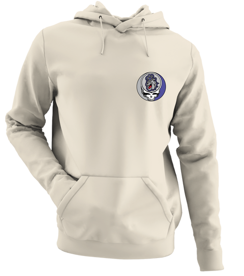 James Madison University - Premium Grateful Dead Left Chest Hoodie - Sand - 3